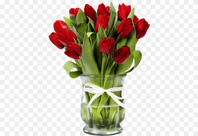 433x580 Vase Bouquet Red Tulips Tulip Flower Flowers Vase Of Flowers, Flower Arrangement, Flower Bouquet, Plant, Rose Sticker PNG