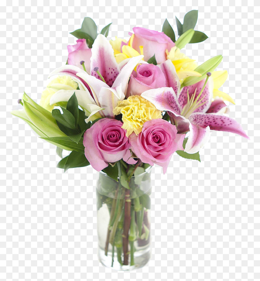 1288x1399 Vaso De Rosa E Orqudea Bouquet, Plant, Flower, Blossom HD PNG Download