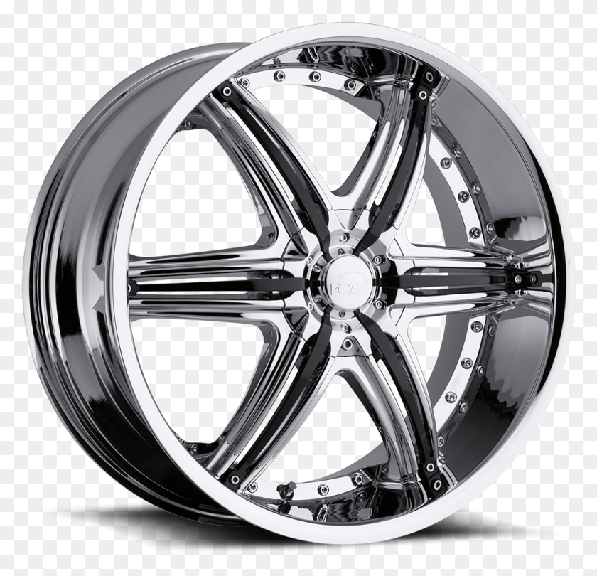 964x928 Vct Mobster Vct Lombardi 6 Spoke Chrome With Black Inserts, Tire, Wheel, Machine HD PNG Download