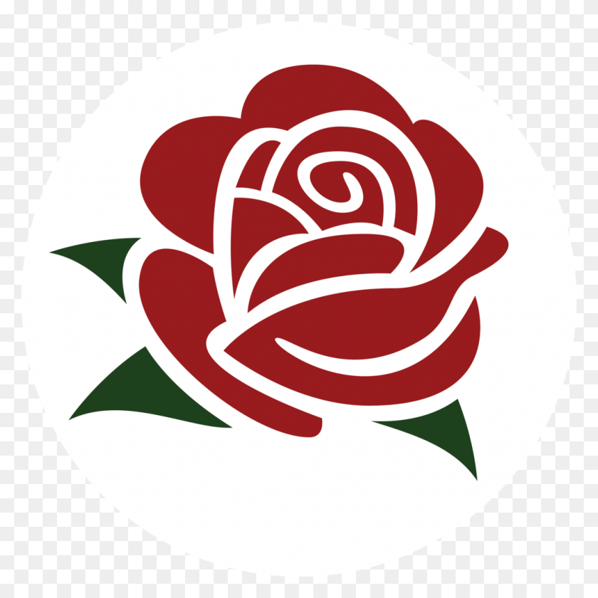 1024x1024 Vector America Usa Of Socialist Socialism Rose Clipart Democratic Socialist Rose, Logo, Symbol, Trademark HD PNG Download