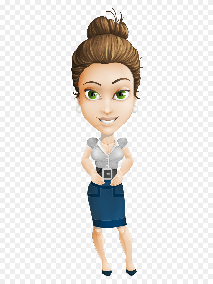 479x1061 Vector Attractive Office Woman Cartoon Character Cartoon, Toy, Doll, Person HD PNG Download