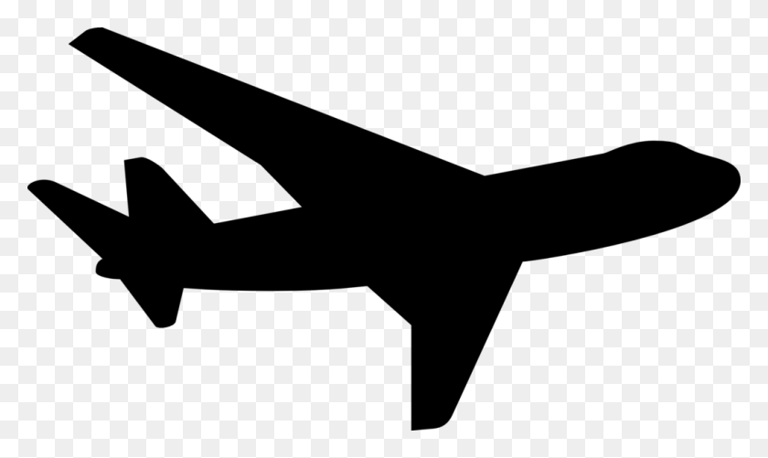 1024x579 Vector Avion Airplane Silhouette, Gray, World Of Warcraft HD PNG Download