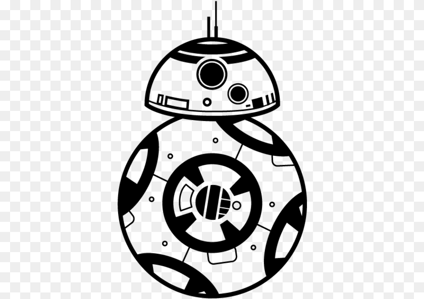 Vector Bb8 Clipart Black And White PNG
