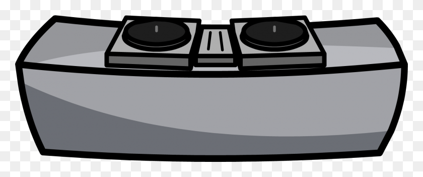 1760x657 Vector Black And White Boombox Clipart Clip Art Club Penguin Dj Table, Oven, Appliance, Stove HD PNG Download