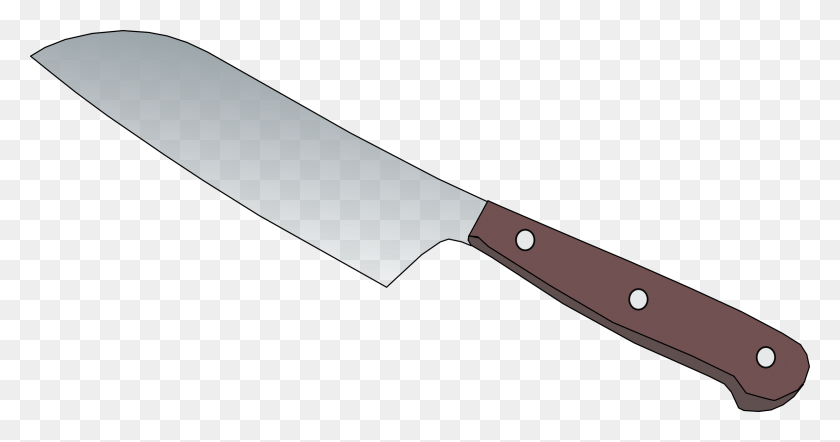 2400x1176 Vector Black And White Butcher Knife At Getdrawings Knife Clipart, Blade, Weapon, Weaponry HD PNG Download