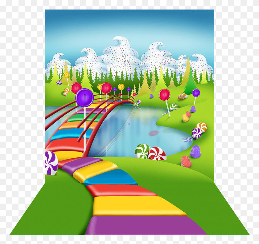 995x933 Descargar Png Blanco Y Negro Candyland Gumdrop Clipart Candy Land No Background, Graphics, Poster Hd Png