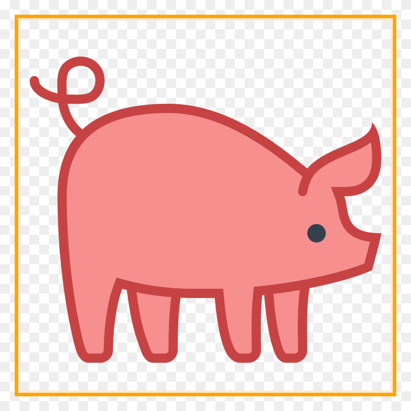 1650x1650 Vector Black And White Cute Piggy Bank Clipart Pork Icon Transparent, Mammal, Animal, Pig HD PNG Download