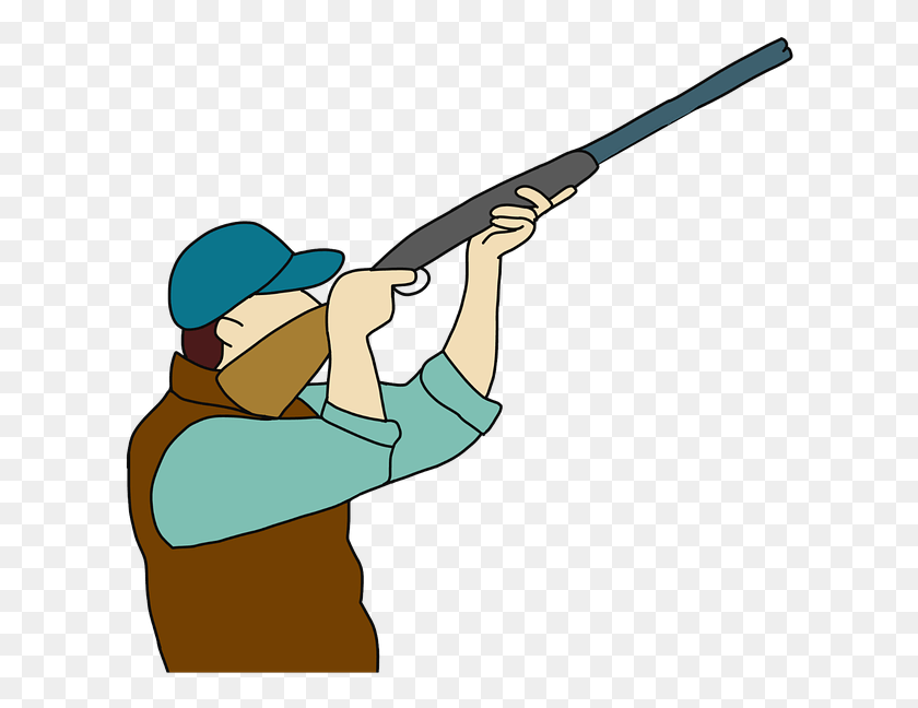 616x588 Vector Black And White Gun Shot Shoot Free On Dumielauxepices Chasse, Weapon, Weaponry, Shotgun HD PNG Download