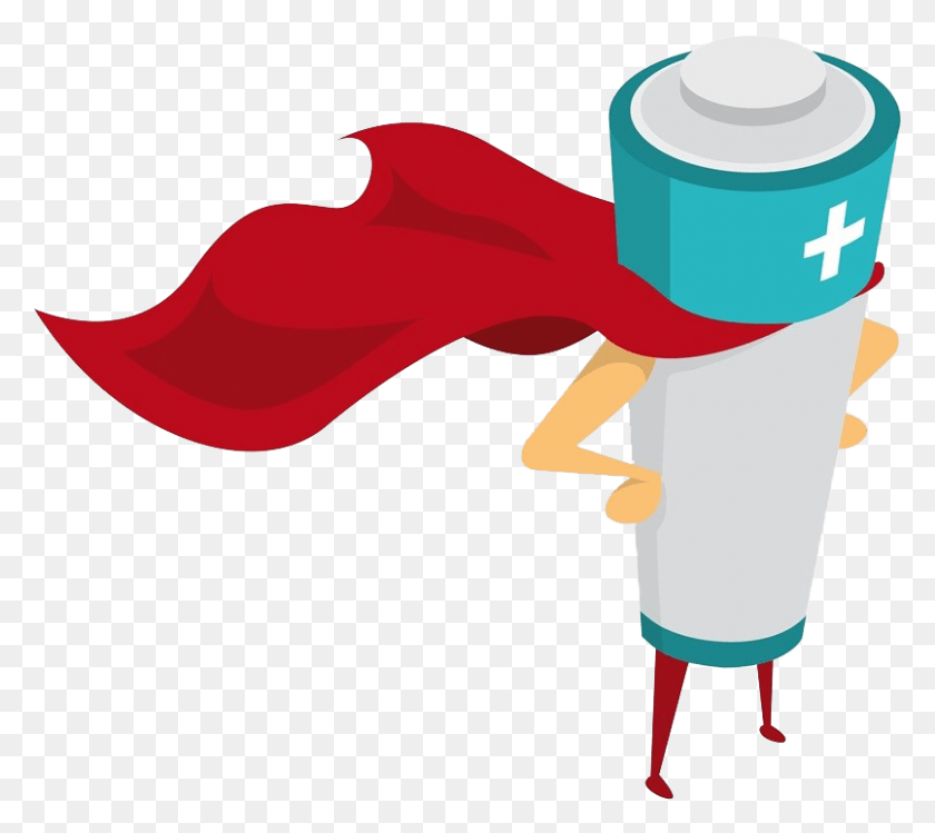 805x712 Vector Black And White Stock Clipart Superhero Cape Battery Superhero, Tin, Can, Beverage HD PNG Download