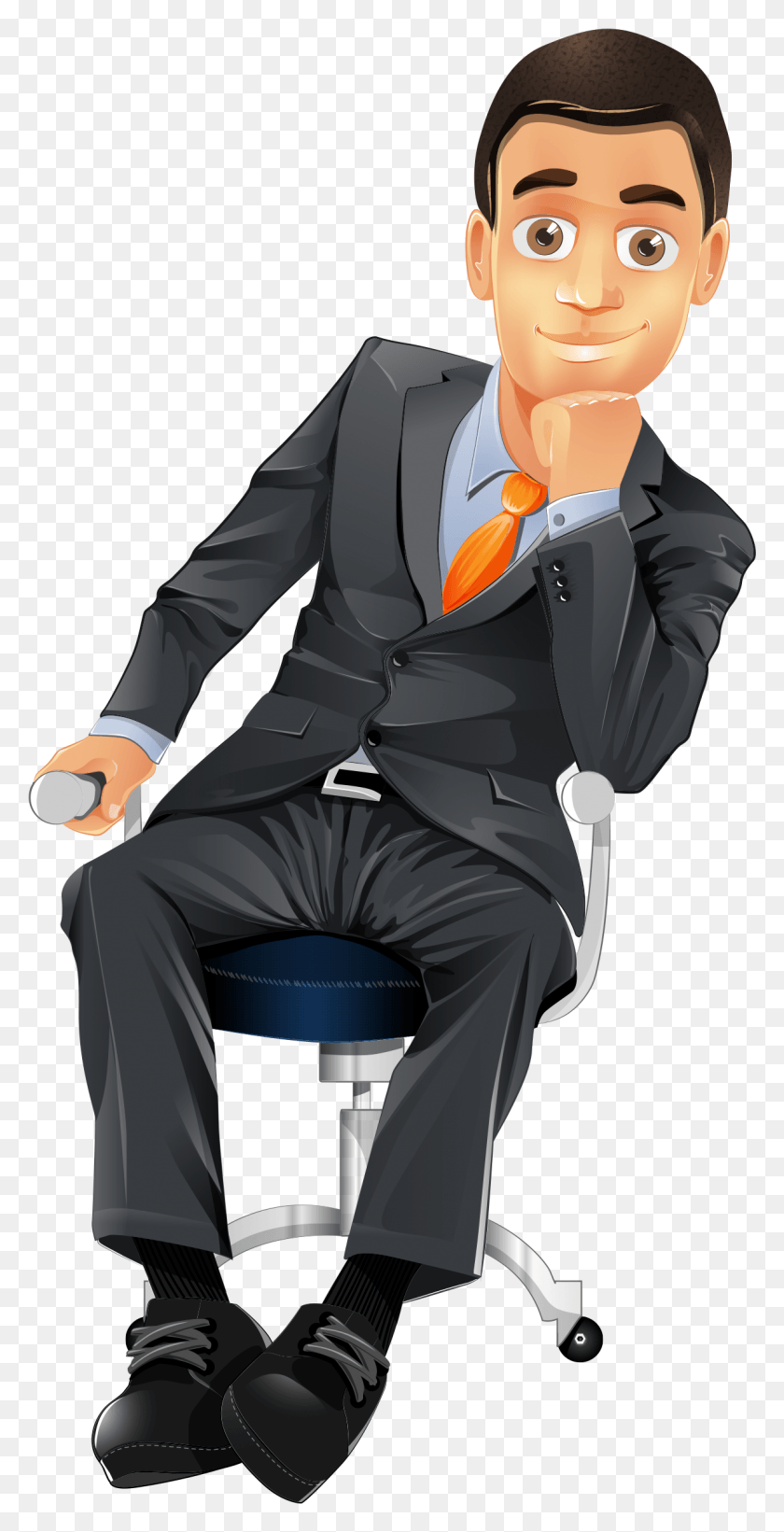 1197x2427 Vector Businessman, Clothing, Apparel, Suit HD PNG Download