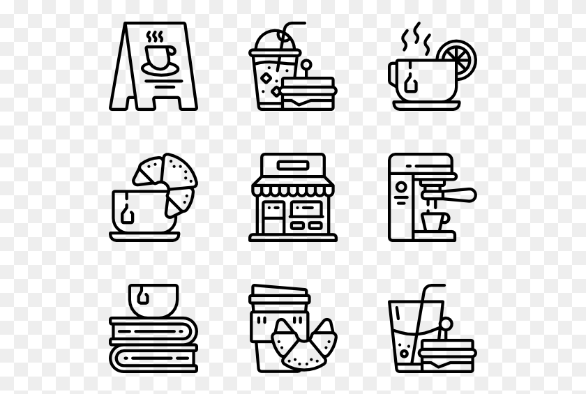 529x505 Vector Cafe Breakfast Resume Icons, Gray, World Of Warcraft HD PNG Download