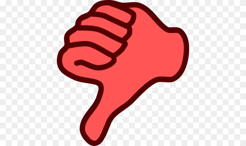 Vector Clip Art Of Red Thumbs Down Hand, Body Part, Person, Smoke Pipe Clipart PNG