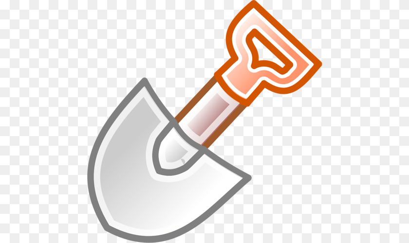 483x500 Vector Clip Art Of Shovel With Red Handle Vectors, Device, Smoke Pipe, Tool Clipart PNG