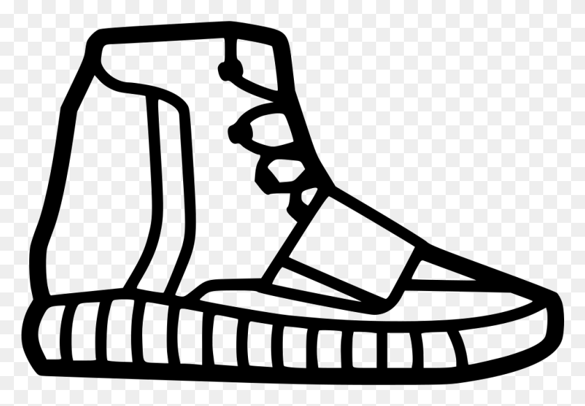 981x658 Vector Clipart Yeezy Icon Transparent, Clothing, Apparel, Footwear HD PNG Download