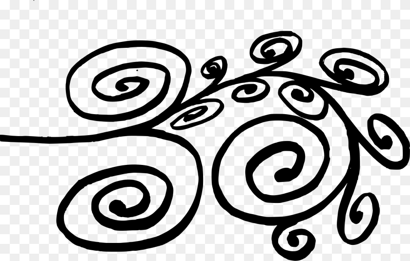 2314x1475 Vector Flourish Hand Drawn, Gray PNG