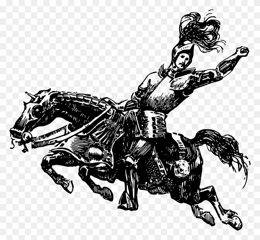 2400x2205 Vector Free Stock Horseback Big Image Knight Drawing Transparent, Gray, World Of Warcraft HD PNG Download