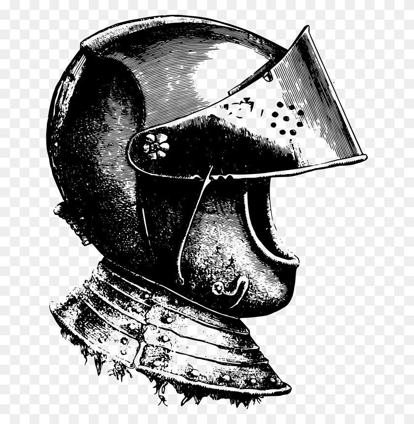 654x800 Vector Free Stock Knight Drawing At Getdrawings Com Knight Helmet Black And White Drawing, Gray, World Of Warcraft HD PNG Download