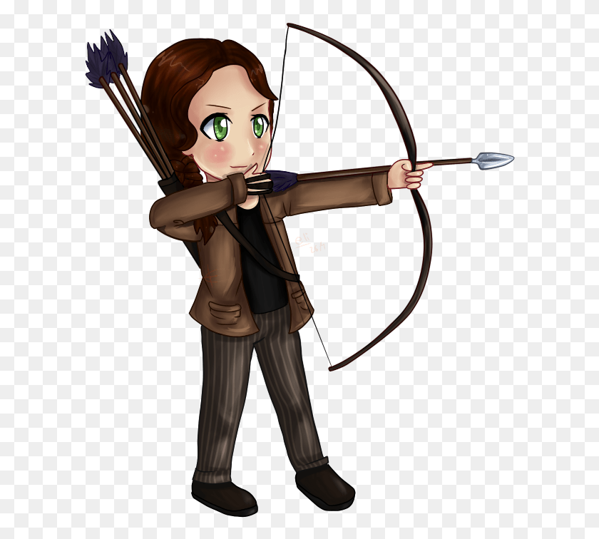 604x696 Vector Freeuse Archery Drawing Hunger Games Hunger Games Cartoon, Archer, Sport, Bow HD PNG Download