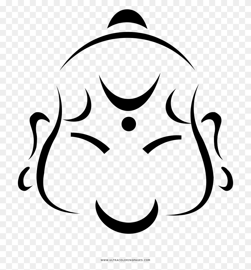 723x843 Vector Freeuse Buddah Drawing Face, Gray, World Of Warcraft HD PNG Download