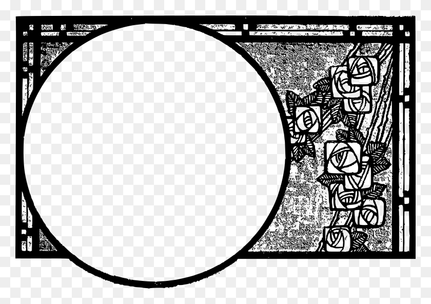 2400x1638 Вектор Freeuse Библиотека Искусство Розы Рамка Большое Изображение Ар-Деко, Серый, World Of Warcraft Hd Png Скачать