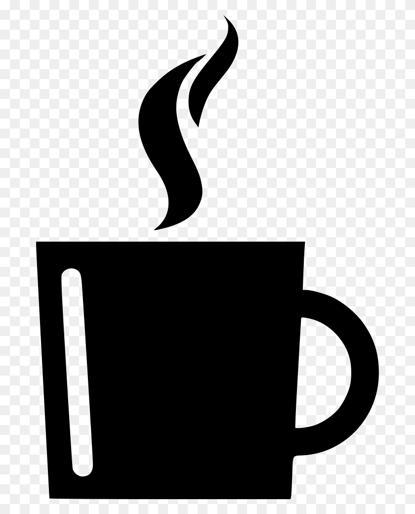 694x980 Vector Freeuse Library Drink Beverage Coffee Tea Hot Coffee Cup, Cup, Stencil, Symbol HD PNG Download