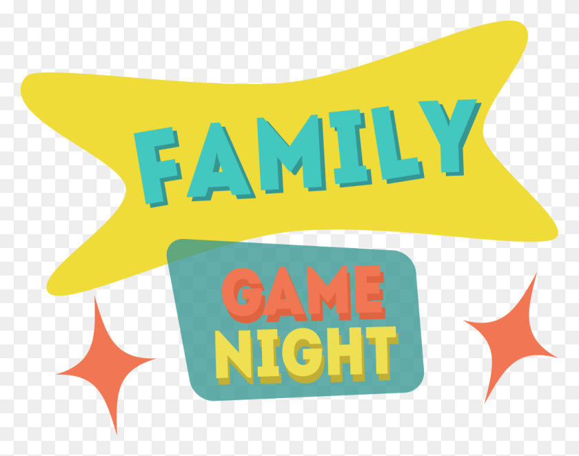 1052x813 Vector Freeuse Stock Family Game Night Clipart Family Game Night Banner, Label, Text, Symbol HD PNG Download