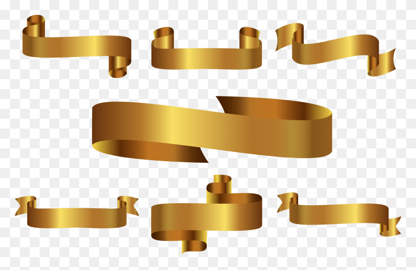 2716x1694 Vector Golden Ribbon Label Golden Vector Label, Lamp, Bronze, Brass Section HD PNG Download