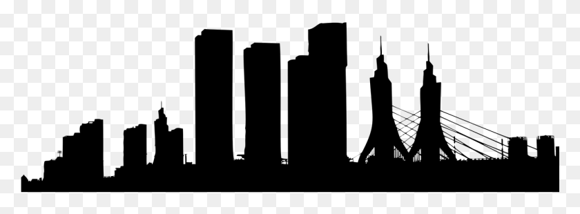1281x411 Vector Graphics Clipart Silhouette Skyscraper, Gray, World Of Warcraft HD PNG Download