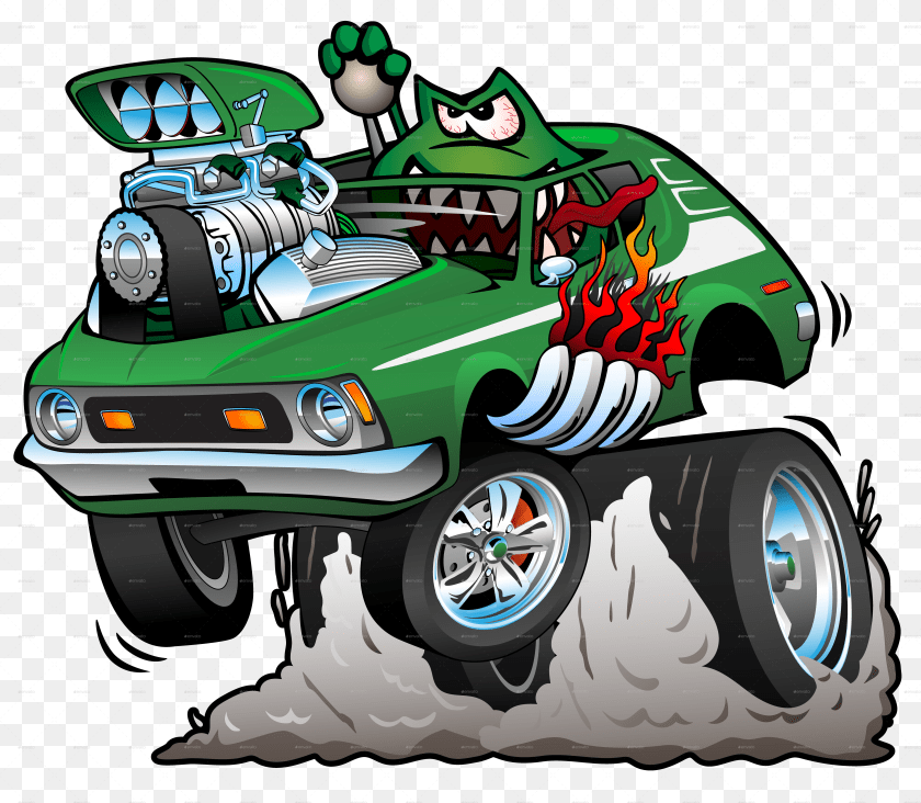 4989x4347 Vector Graphics Download Gremlin Car Cartoon, Buggy, Vehicle, Transportation, Machine PNG
