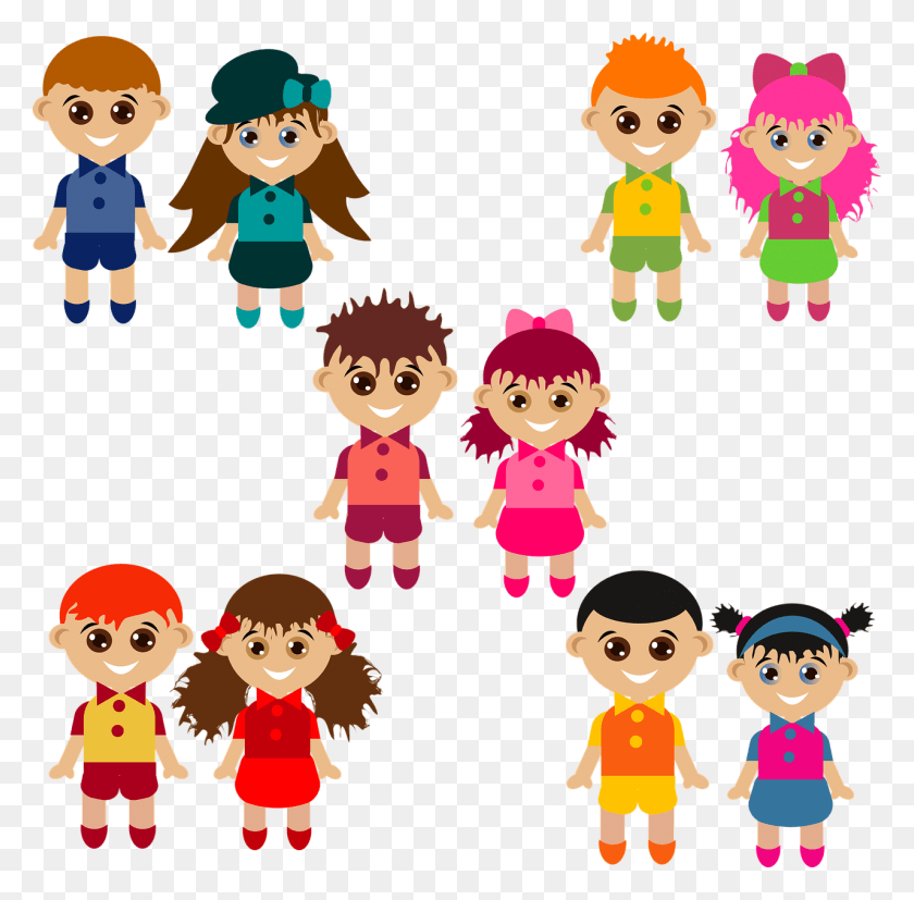 1280x1260 Vector Graphicsfree Pictures Free Meninos E Meninas, Family, Hand, Graphics HD PNG Download