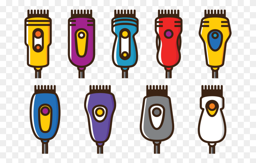683x475 Vector Hair Clippers Icons Hair Clippers Cartoon, Tool, Light, Screwdriver HD PNG Download