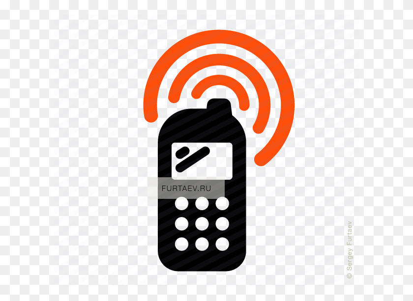 620x553 Vector Icon Of Wireless Signal Going From Cell Phone Mobile Phone, Electronics, Calculator, Bottle HD PNG Download