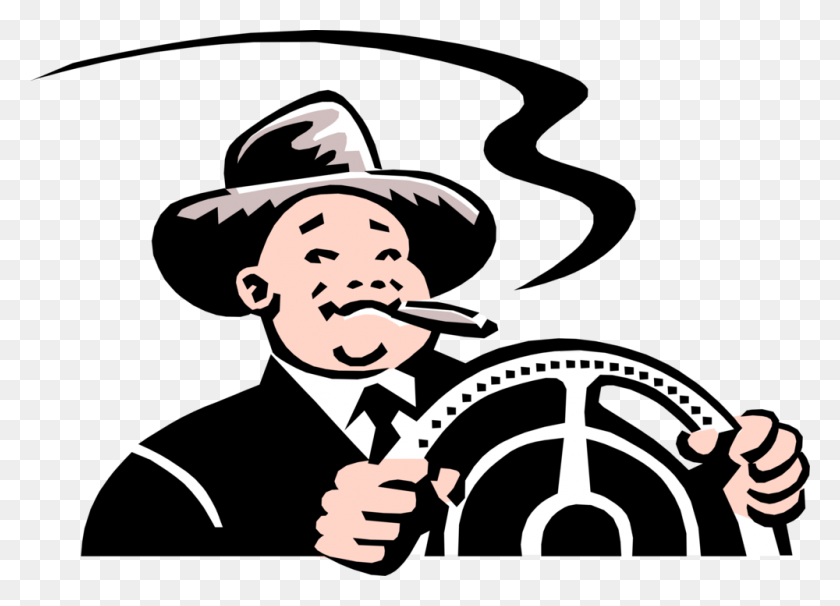 1000x700 Vector Illustration Of 195039s Vintage Style Man Smoking Gambling Drugs And Alcohol, Smoke Pipe, Hat, Clothing HD PNG Download