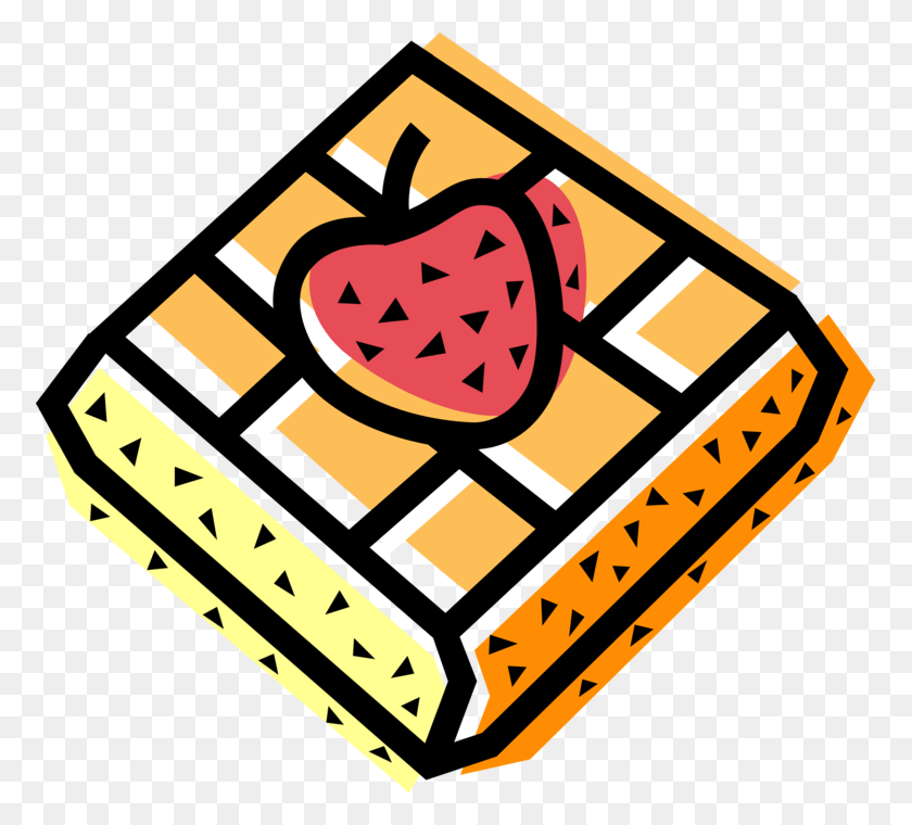 773x700 Vector Illustration Of Breakfast Batter Cake Waffle Waffle Clipart, Plant, Dynamite, Bomb HD PNG Download