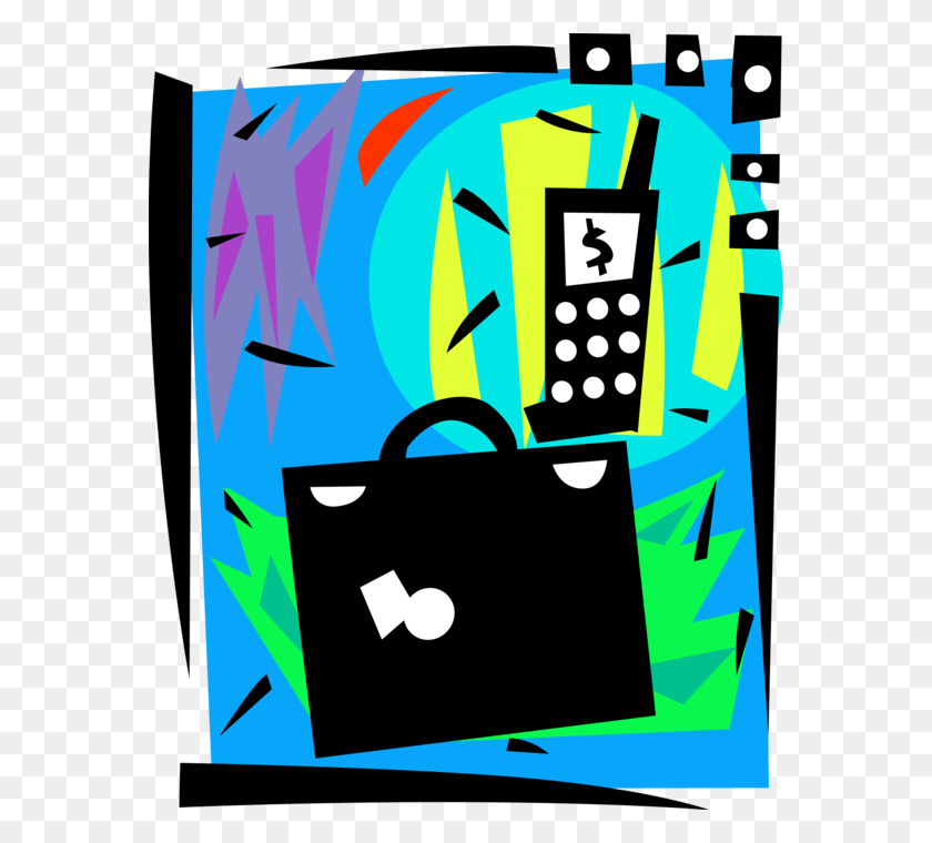 572x700 Vector Illustration Of Briefcase Or Attach Portfolio, Poster, Advertisement, Graphics HD PNG Download