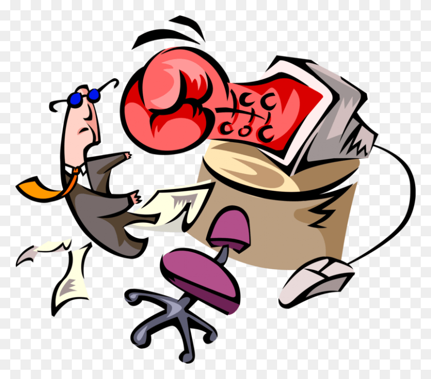 805x700 Vector Illustration Of Businessman Gets Knock Out Punch, Text, Food HD PNG Download
