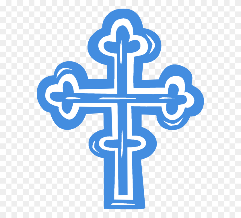 583x700 Vector Illustration Of Christian Religion Orthodox Cross, Symbol, Snowflake HD PNG Download
