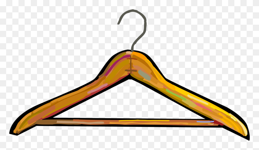 1281x700 Vector Illustration Of Clothes Hanger Or Coat Hanger Closet HD PNG Download