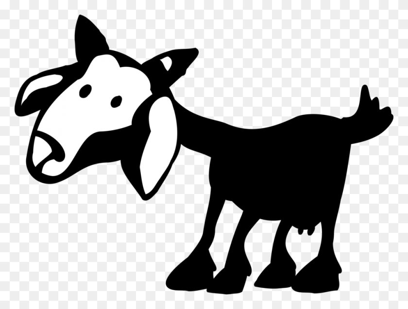 945x700 Vector Illustration Of Domestic Farm Goat Livestock, Giant Panda, Bear, Wildlife HD PNG Download
