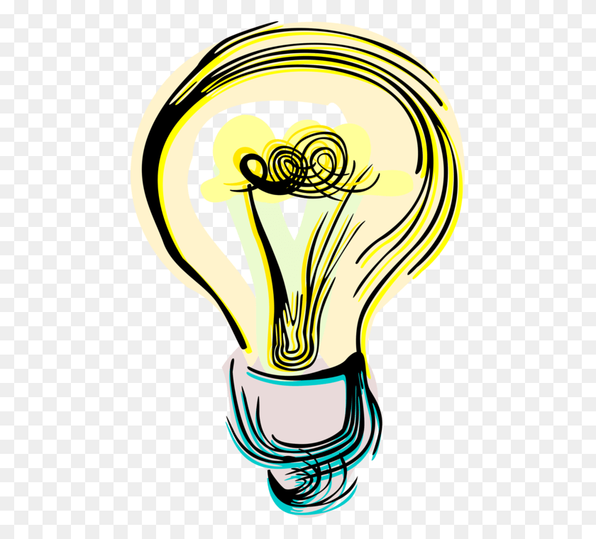 471x700 Vector Illustration Of Electric Light Bulb Symbol Of Illustration, Light, Lightbulb, Saxophone HD PNG Download