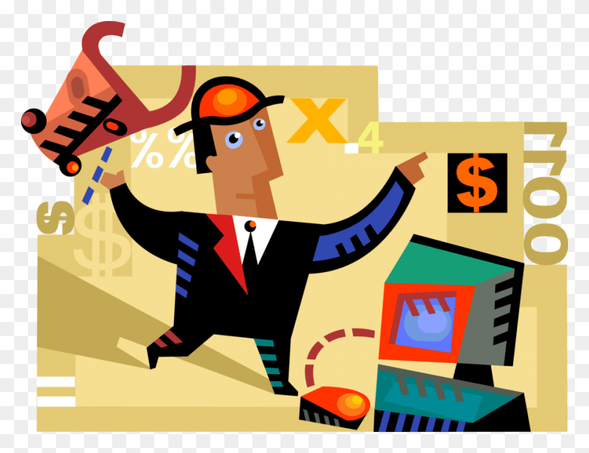 930x700 Vector Illustration Of Financial Investor Invests Money Cartoon, Performer, Magician, Text HD PNG Download
