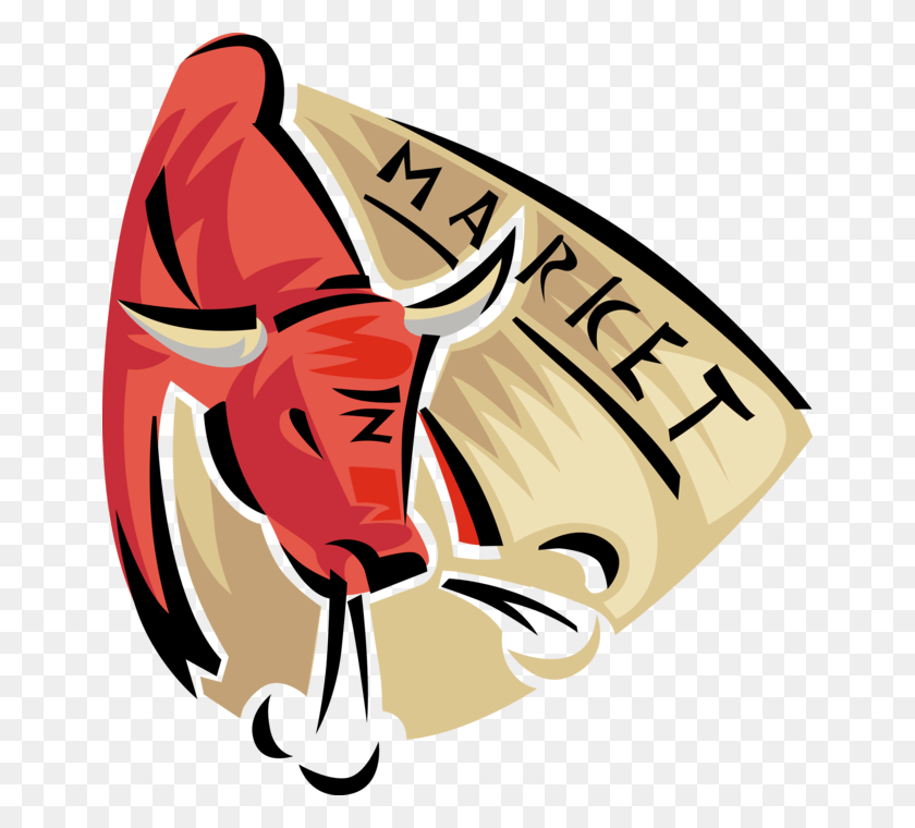 652x700 Vector Illustration Of Financial Stock Market Bull Bull Stock Market Clip Art, Hand, Dynamite, Bomb HD PNG Download