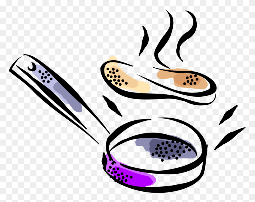900x700 Vector Illustration Of Frying Pan Frypan Or Skillet, Clothing, Apparel, Footwear HD PNG Download