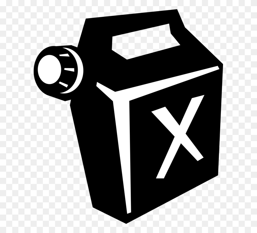 619x700 Vector Illustration Of Gasoline Jerry Can Container, Cross, Symbol, Star Symbol HD PNG Download