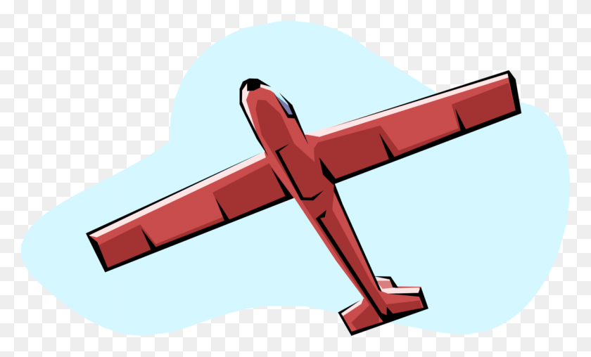 1217x700 Vector Illustration Of Glider Heavier Than Air Aircraft Monoplane, Airplane, Vehicle, Transportation HD PNG Download