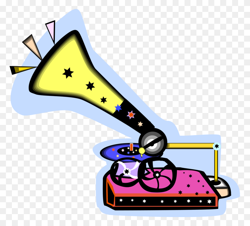 775x700 Векторная Иллюстрация Граммофона Граммофонная Пластинка, Молоток, Инструмент, Музыкальный Инструмент Png Скачать