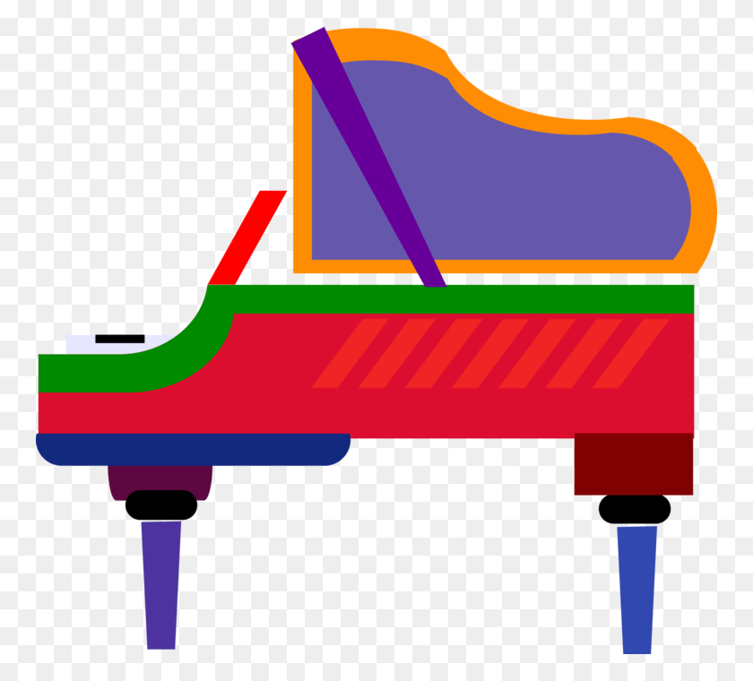 760x700 Vector Illustration Of Grand Piano Keyboard Musical Piano, Leisure Activities, Musical Instrument, Axe HD PNG Download