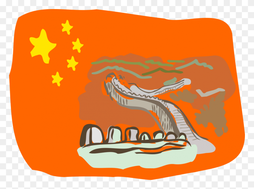 965x700 Vector Illustration Of Great Wall Of China Fortification, Nature, Outdoors HD PNG Download