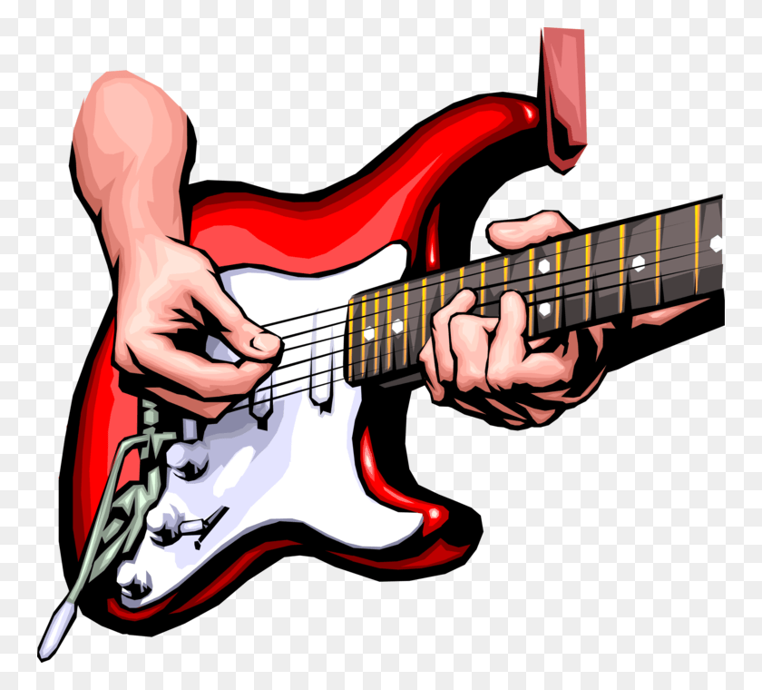 758x700 Vector Illustration Of Hands Playing The Electric Fender, Guitar, Leisure Activities, Musical Instrument HD PNG Download