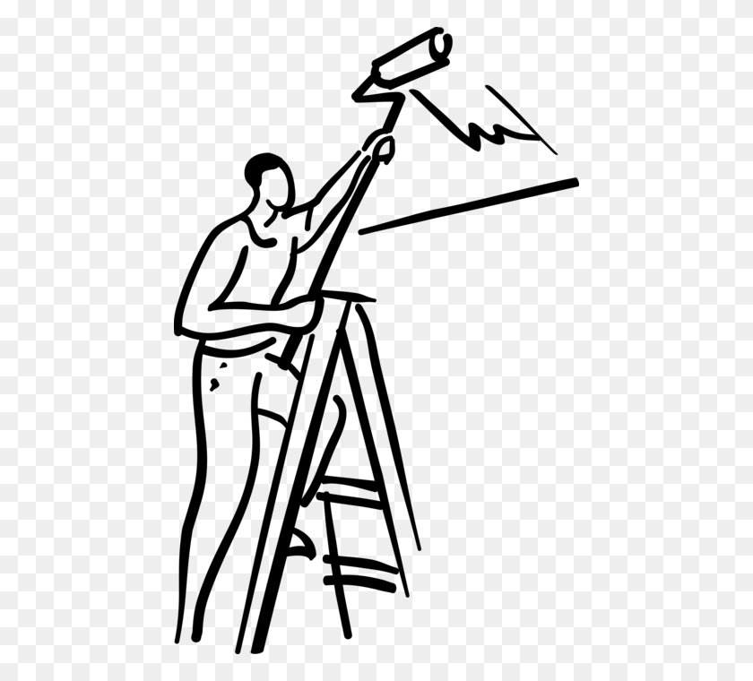 452x700 Vector Illustration Of Home Renovation And Decoration Painting, Gray, World Of Warcraft HD PNG Download